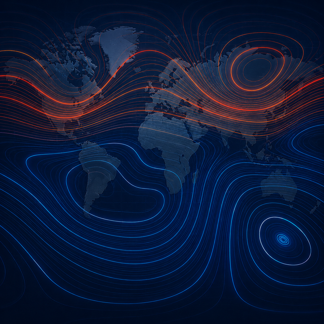 Global magnetic-field contour visualization