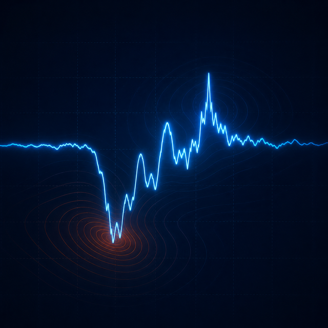 Geomagnetic disturbance time series visualization